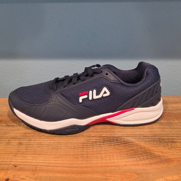 Fila Mens Volley Zone Pickleball Shoes Navy Blue White 1PM00594-422 Size 11.5 main image 5